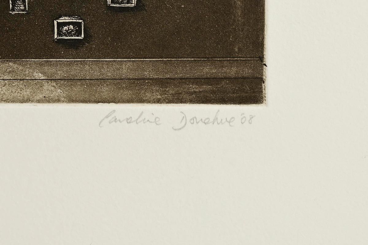 Artwork by Caroline Donohue, Longing in All that Lasts (2008), Made of limited edition etching - numbered 18 from an edition of 30