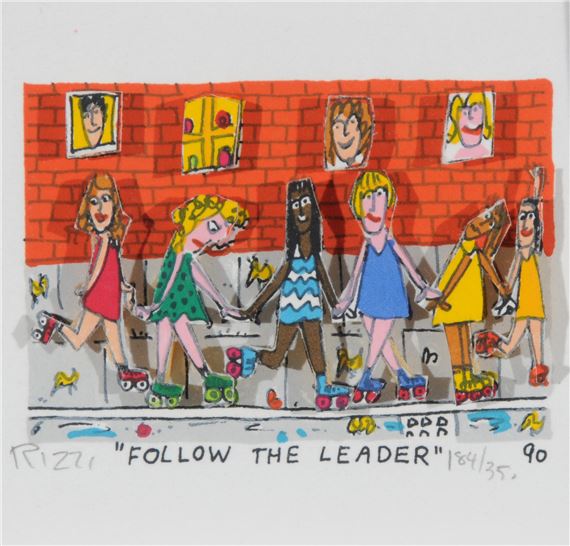 james rizzi ジェームズリジィ　 follow the leader James Rizzi | Follow the Leader (1990) | MutualArt