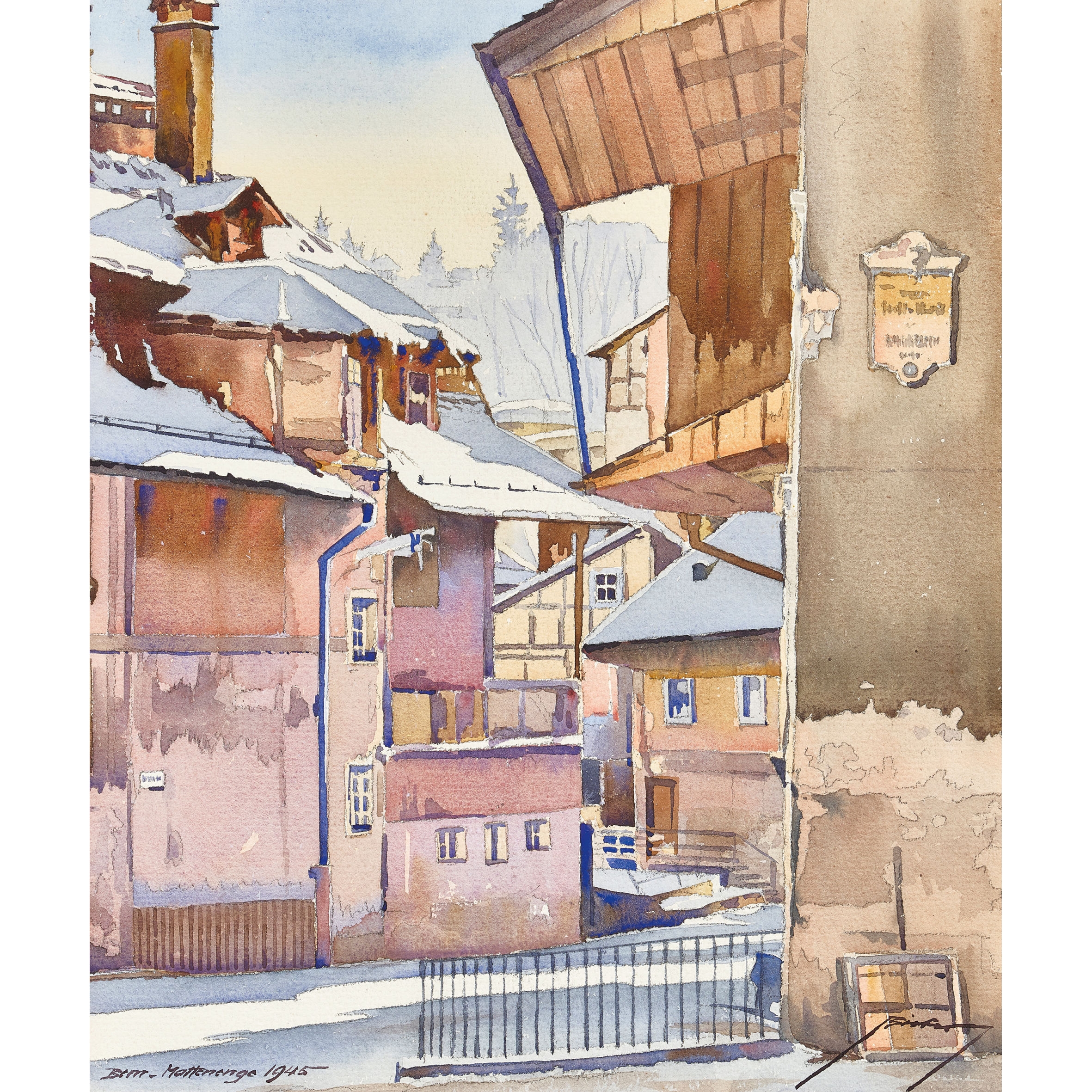 Artwork by Armin Bieber, Bern, Mattenenge, Made of Watercolor