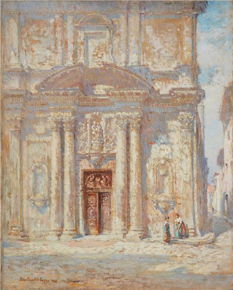 "Cathedral at Les Martigues, France," by Colin Campbell Cooper, 1914