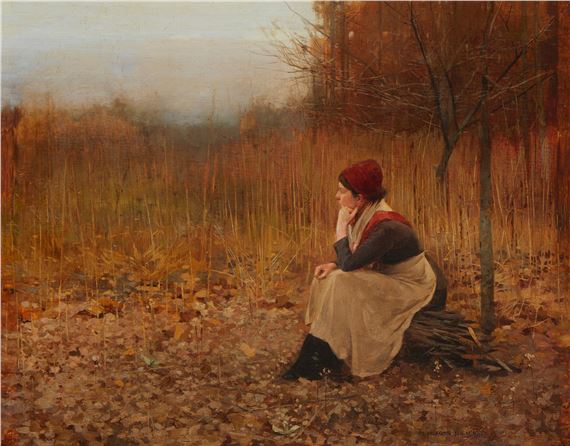 "The Shadows of Twilight Fall Silent and Gray," by Charles Morgan McIlenney, circa 1889