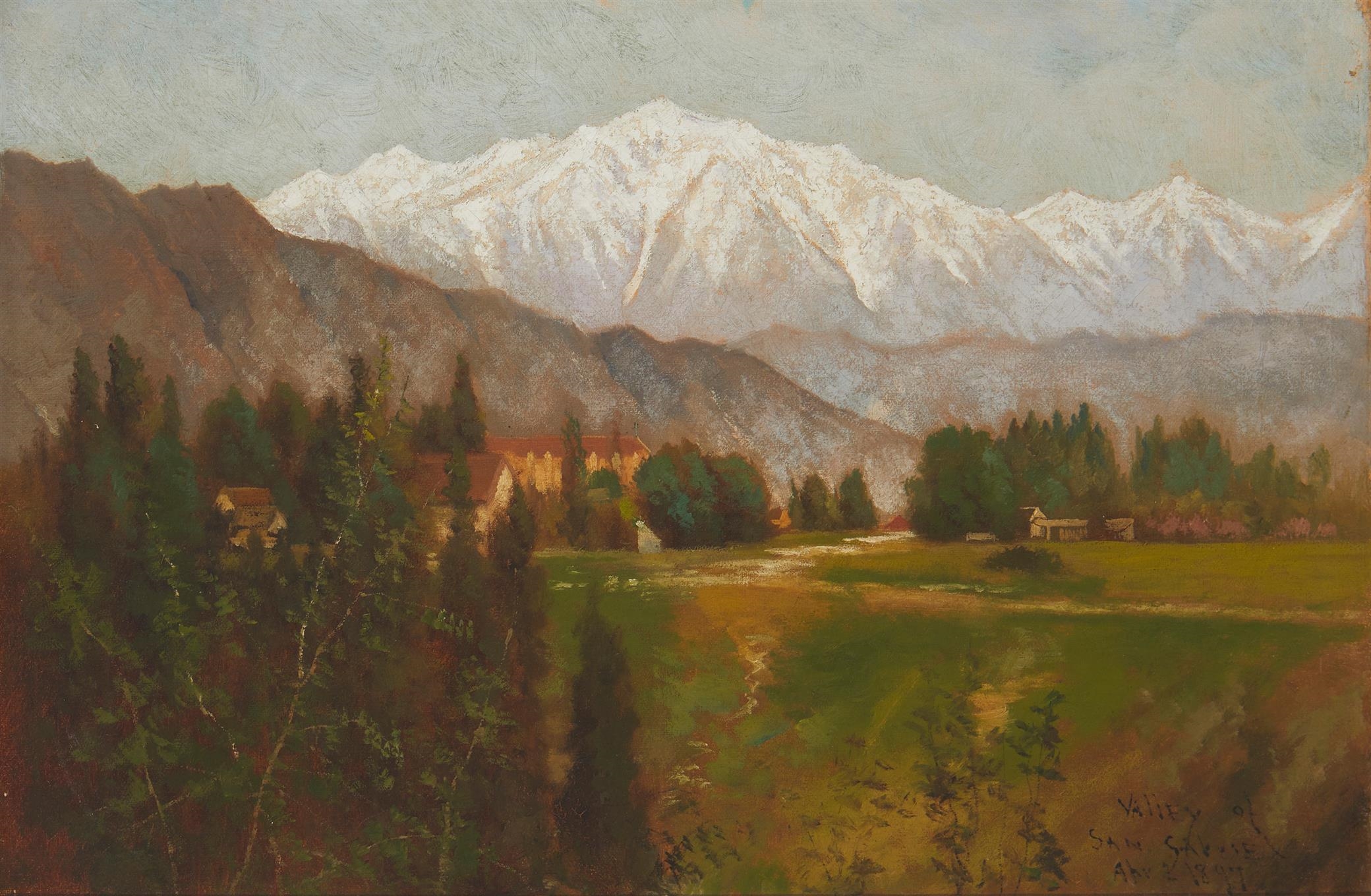 Edwin Deakin Study for San Gabriel Valley From Near the Mission