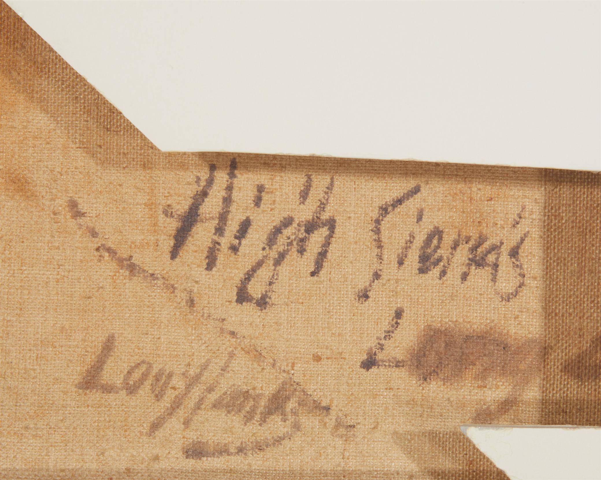 Artwork by Lou C. Hanks, "Long Lake, High Sierras", Made of Oil on canvas