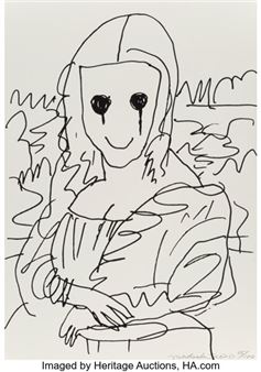 版画 MADSAKI Coffee Break Drawing Mona Lisa MADSAKI | Coffee Break Drawing of Mona Lisa (2020) | MutualArt