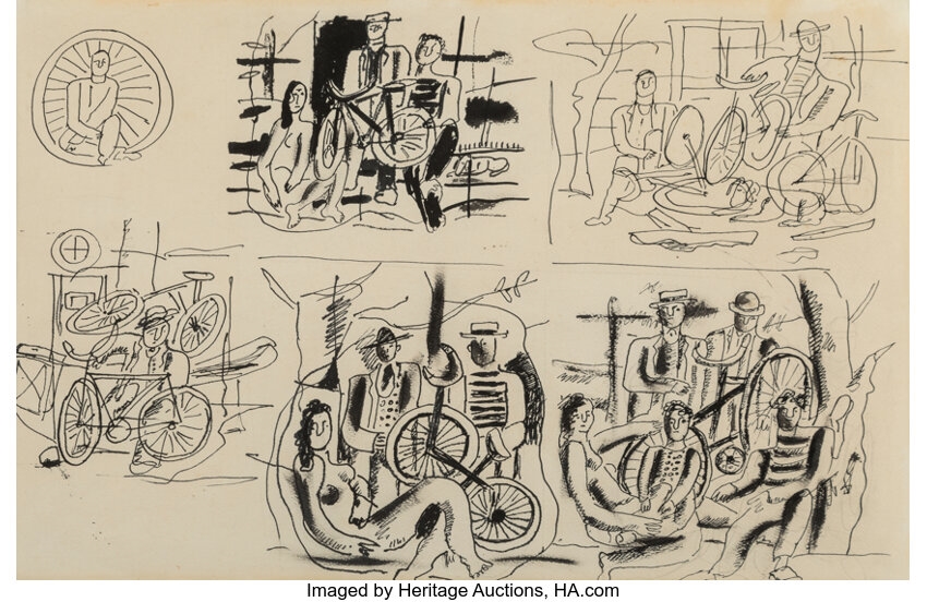 Fernand Léger | Six Studies for Les cyclistes | MutualArt