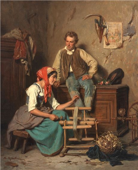 Spinning a yarn by Alexandre-Marie Guillemin