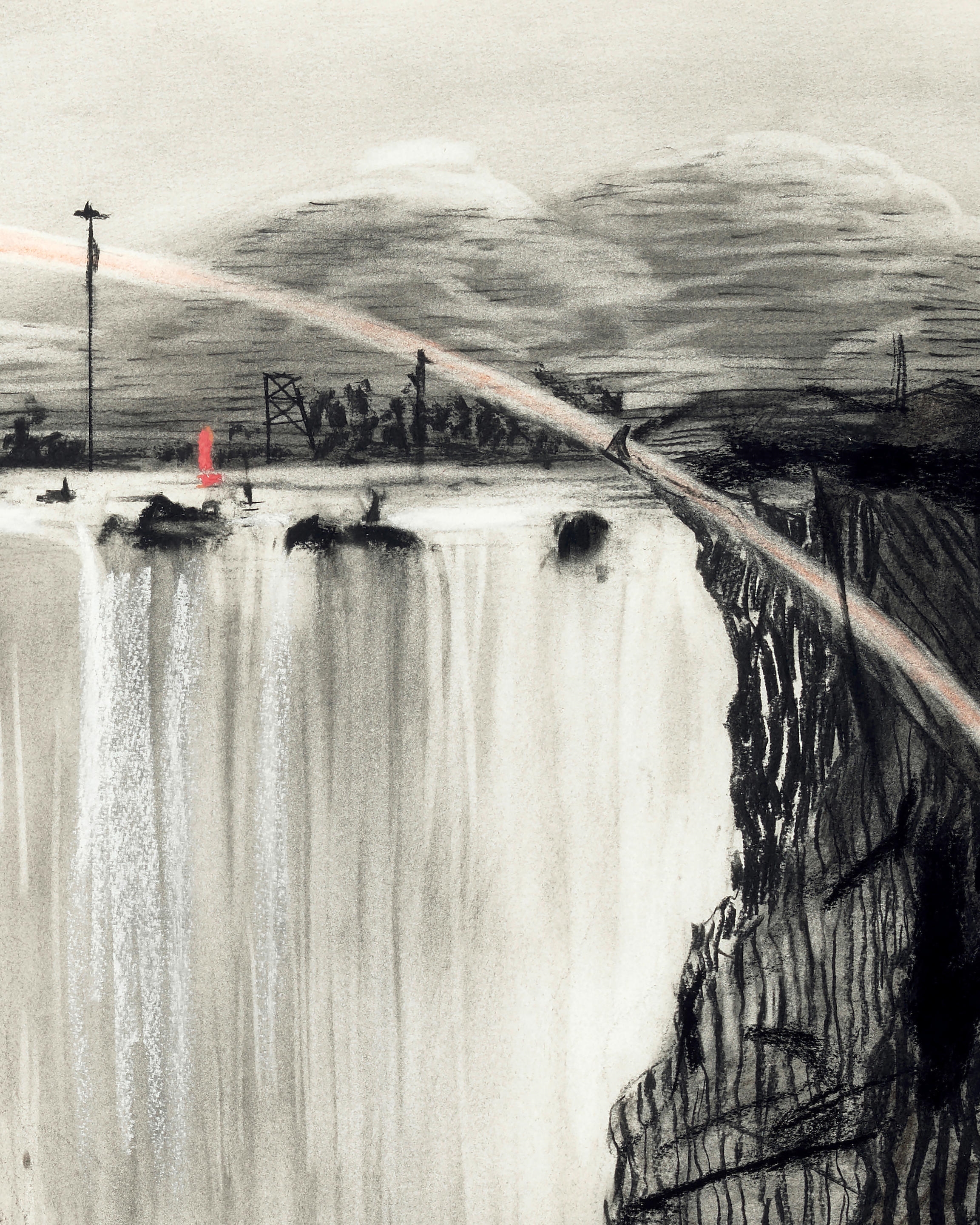 William Kentridge | Colonial Landscape - Waterfall, 1995-1996 (1995 ...