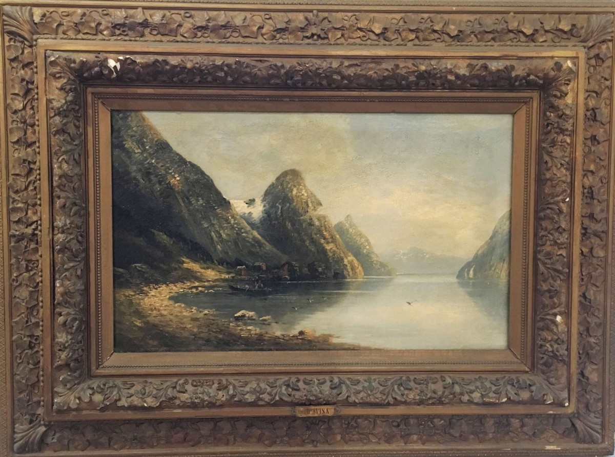 Artwork by Theodor Spina, Seascape, Made of Oil on canvas