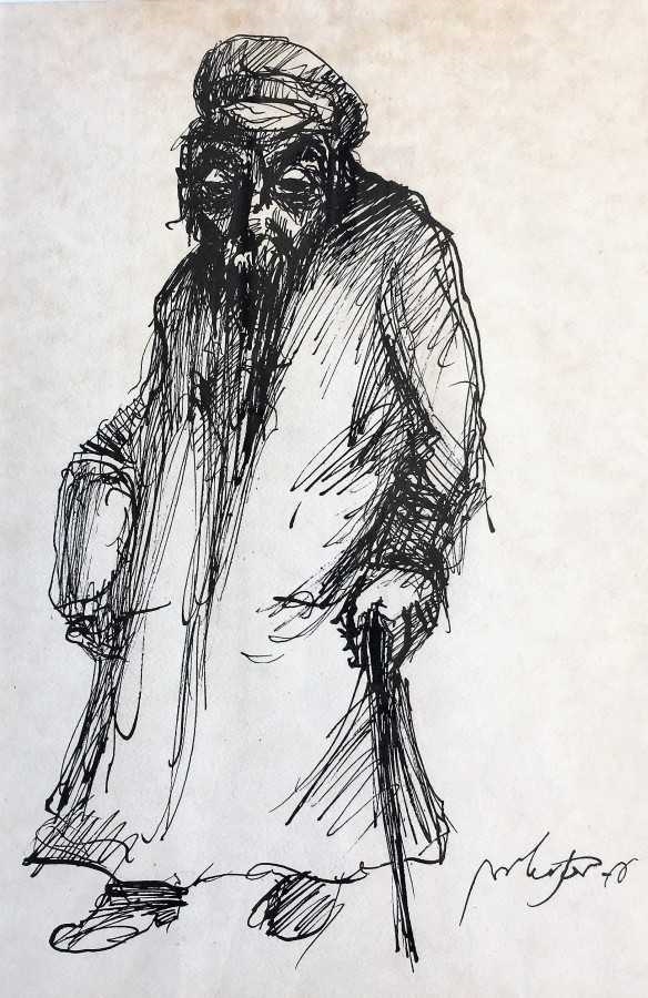 Moshe Bernstein | Jew in the Shtetl | MutualArt