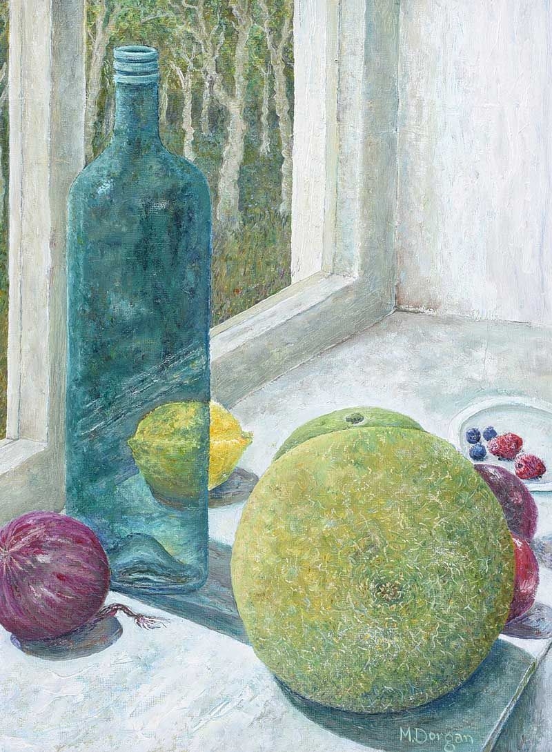Artwork by M. Dorgan, VIEW THROUGH A WINDOW, Made of Oil on Board