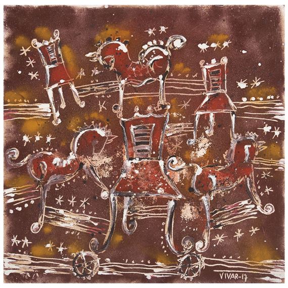 Caballo ensillado by Carlos Vivar, 17