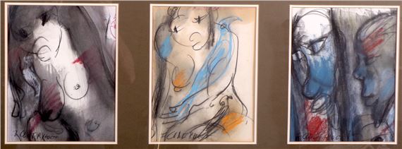 FIGURES (THREE SKETCHES) by Frans Claerhout