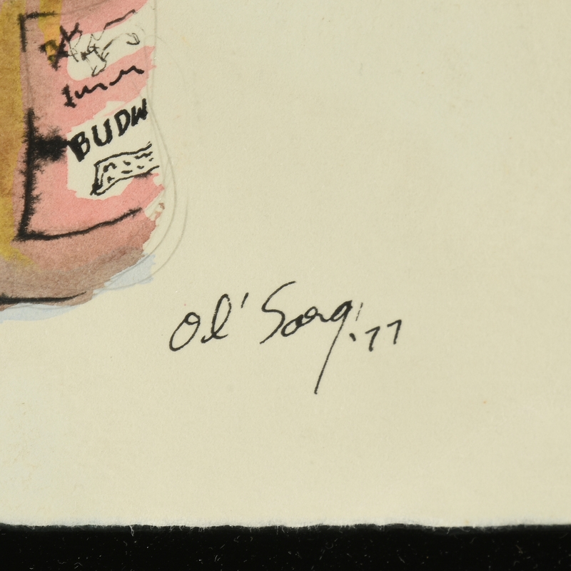 Artwork by James Michael Sorg, Get Well Soon, Made of ink and watercolor on paper