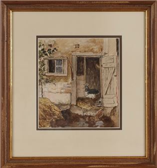 Stallgebäude - Blick in den Ziegenstall - Ida Braubach