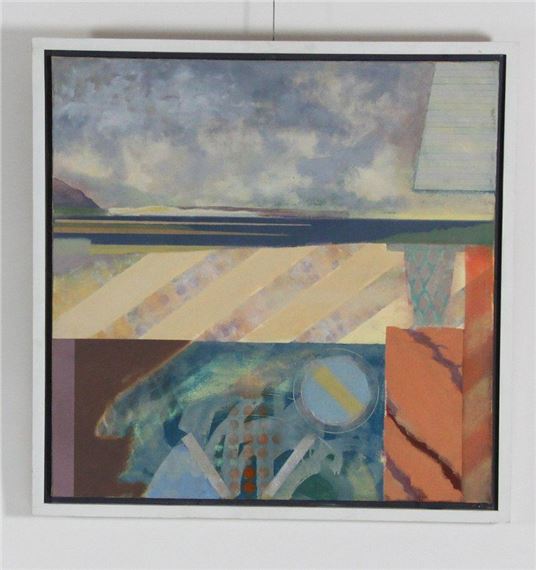 Mike Rennie/Dovey Estuary/ signed and inscribed verso/oil and acrylic on canvas by Mike Rennie