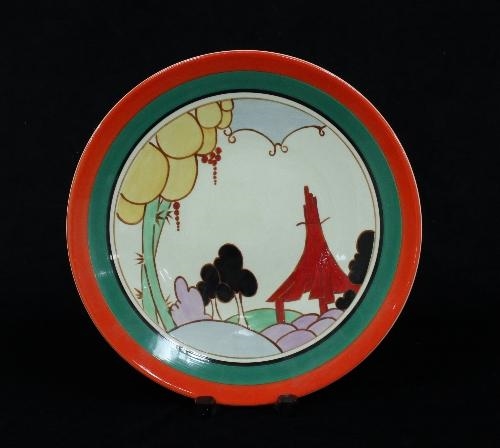 A modern Clarice Cliff charger by Royal Staffordshire Pottery by Staffordshire