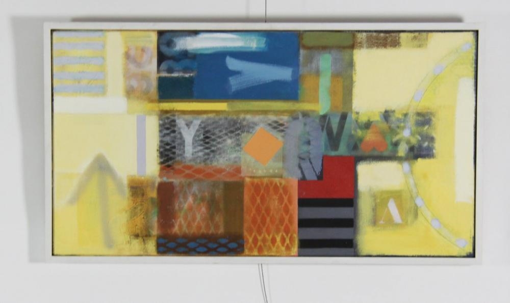 Artwork by Mike Rennie, Mike Rennie/Spanish Life/signed and inscribed verso/oil and acrylic on canvas, Made of oil and acrylic on canvas