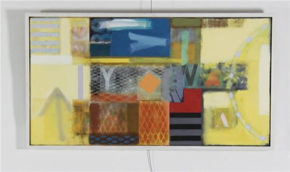 Mike Rennie/Spanish Life/signed and inscribed verso/oil and acrylic on canvas by Mike Rennie