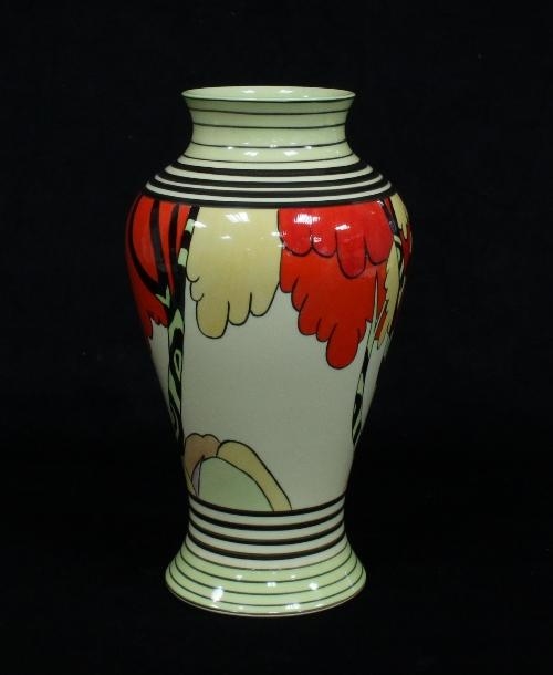 A modern Clarice Cliff vase by Royal Staffordshire pottery by Staffordshire