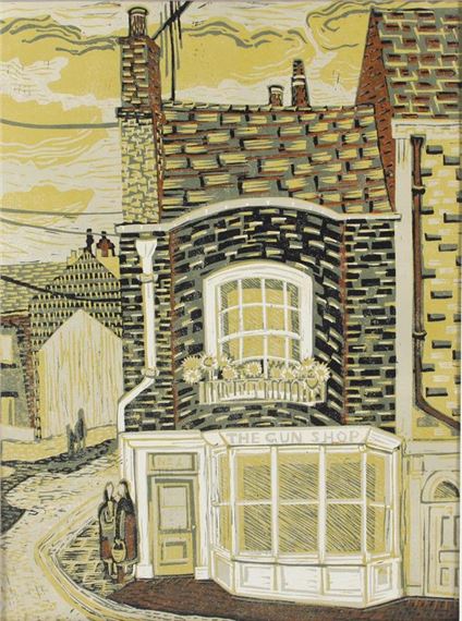 Eric Ravilious | Follower of Eric Ravilious/The Gun Shop/lithograph ...