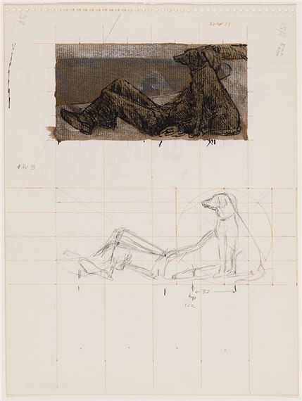 Study for Dog and Priest by Alex Colville, 29 Apr 1978