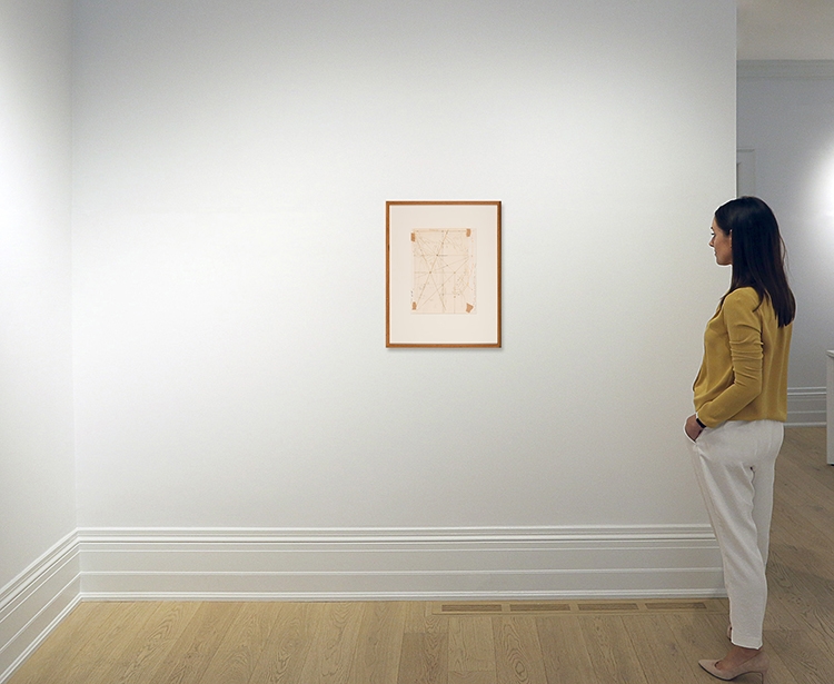 Artwork by Alex Colville, Study for Woman in Bathtub, Made of ink and graphite on paper