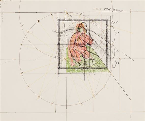 Study for Woman in Bathtub by Alex Colville, 7 Mar 1973 / 8 Mar / 9 Mar 1973