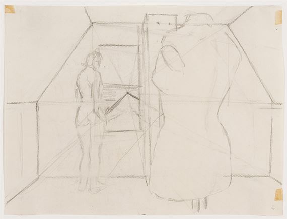 Study for Nude and Dummy by Alex Colville, 14 March 1950