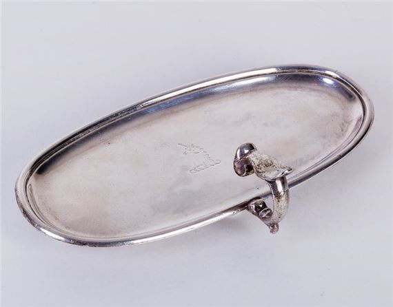 An Irish silver snuffers tray - David King