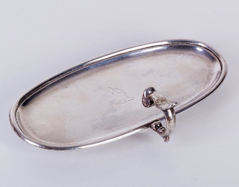 Artwork by David King, An Irish silver snuffers tray, Made of silver