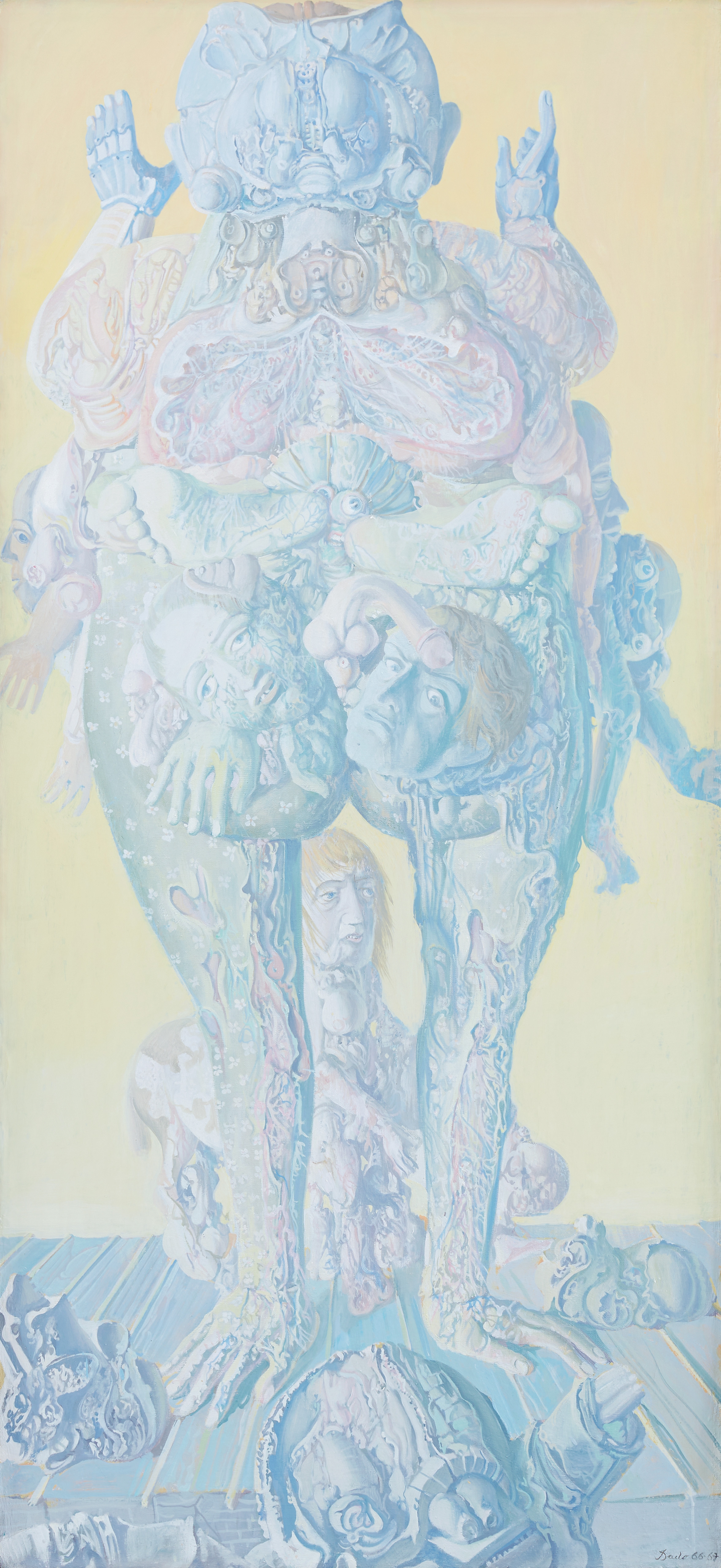 Artwork by Miodrag Djuric Dado, Homme Fleurs, Made of Oil on canvas