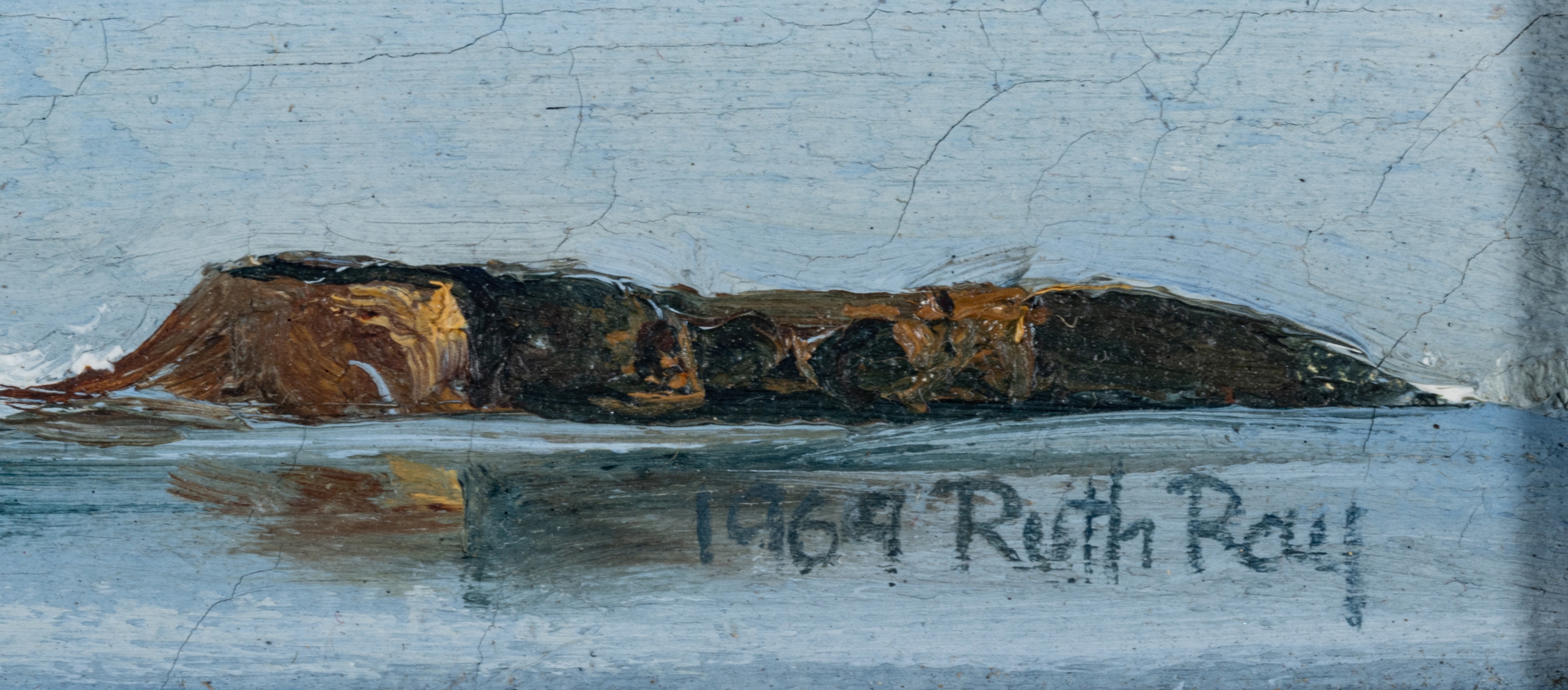Ruth Ray | Oil On Canvas C. 1964, Man With Nautalus Shell, H 14'' W 10 ...