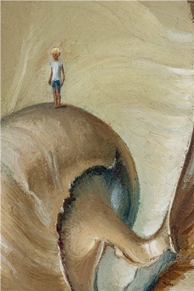 Ruth Ray | Oil On Canvas C. 1964, Man With Nautalus Shell, H 14'' W 10 ...