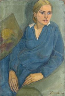 Young Lady in Blue - Reinhold Zulkowski