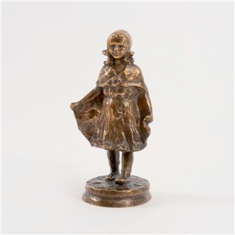 A Small Art Nouveau Bronze 'Dancing Girl' - Helen Dohlmann