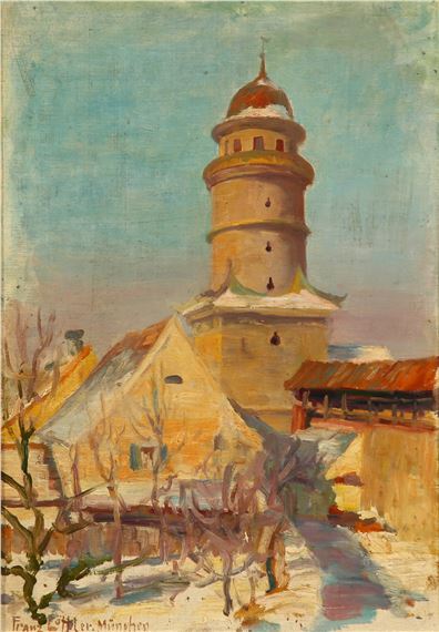 Blick auf das Deininger Tor in Nördlingen by Franz Löffler