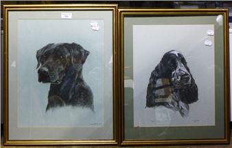 Two Dog Portraits - Sheena McCall