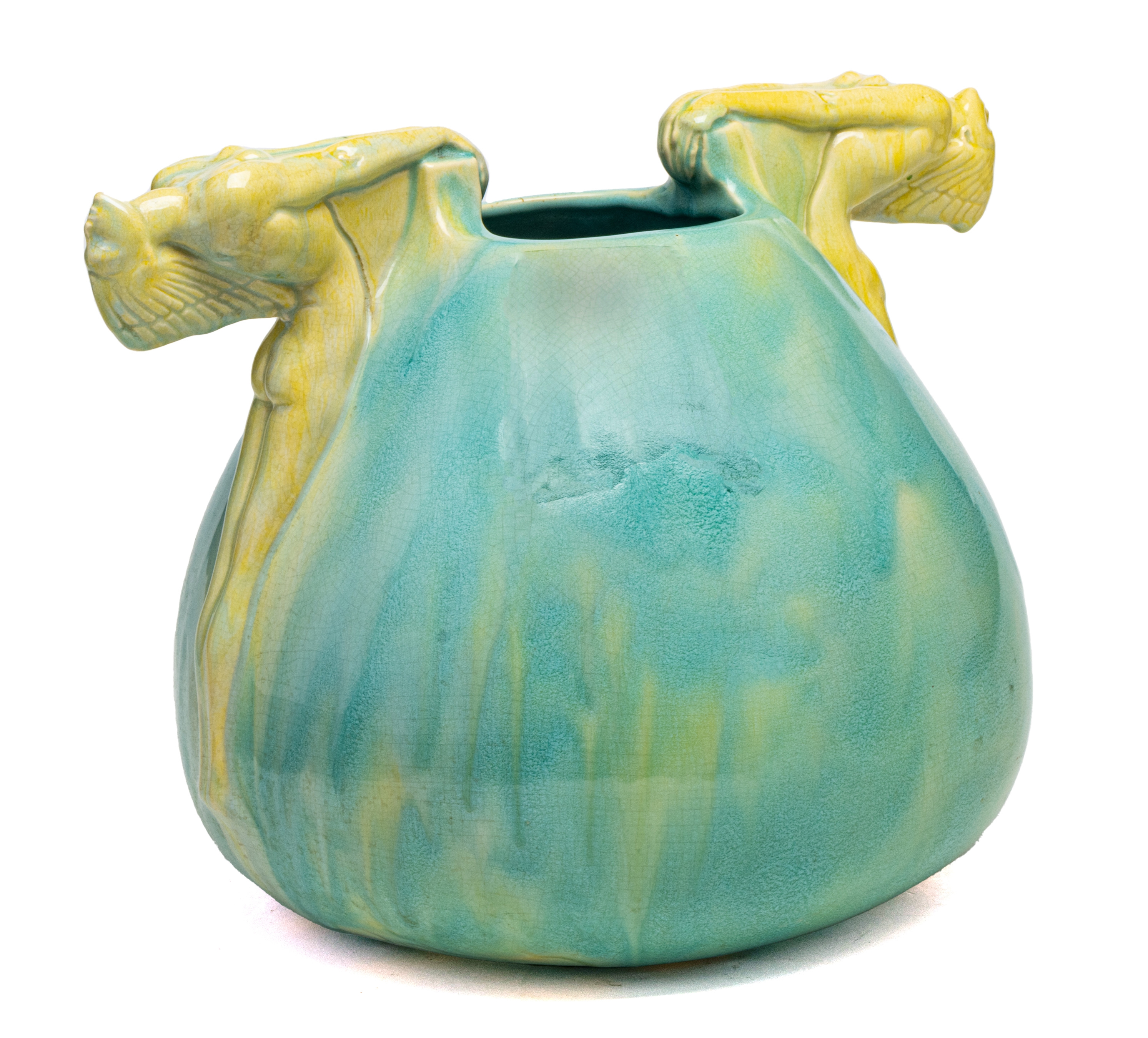 Edgardo Simone | Ceramic Vase With Female Nudes As Handles | MutualArt