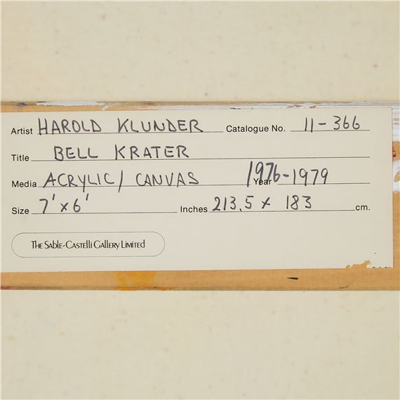 Harold Klunder | BELL KRATER, 1976-1979 (1976 - 1979) | MutualArt