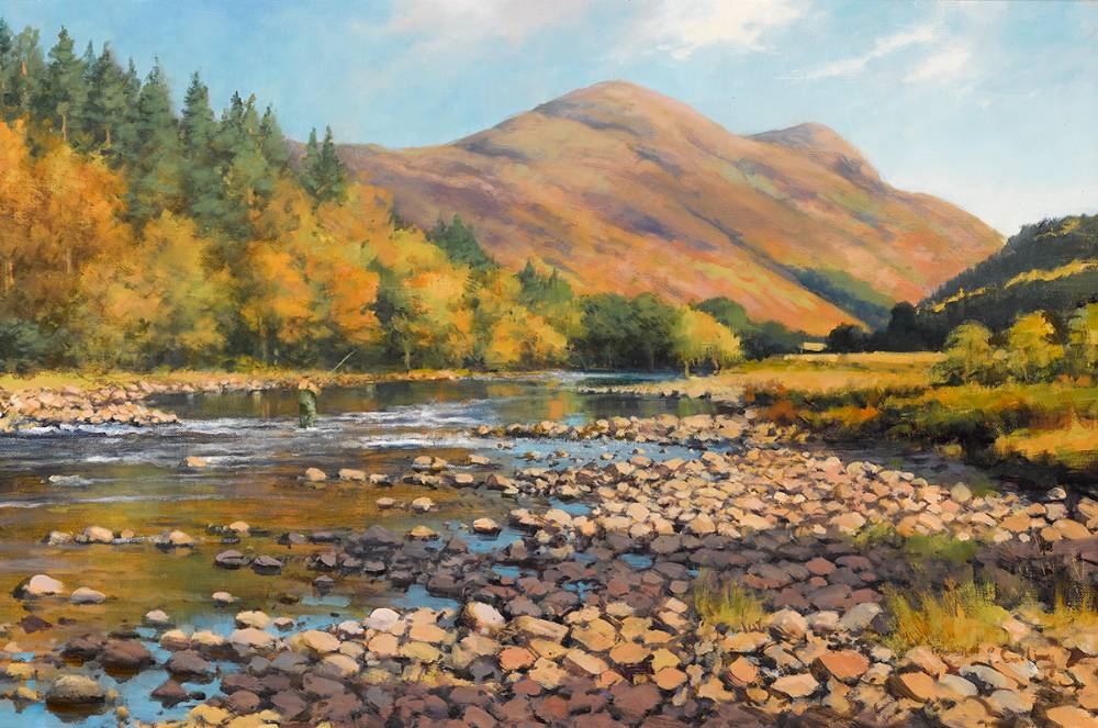 Peter Curling | THE RIVER LYON IN LOW WATER | MutualArt