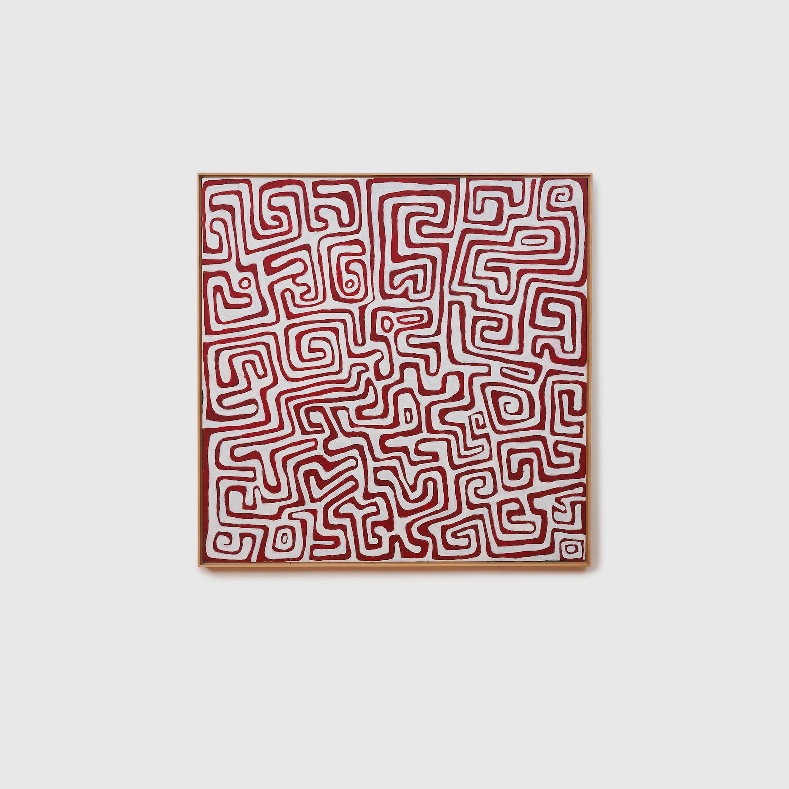 Artwork by Jackie Kurltjunyintja Giles Tjapaltjarri, Tjamu Tjamu, 2007, Made of synthetic polymer paint on linen