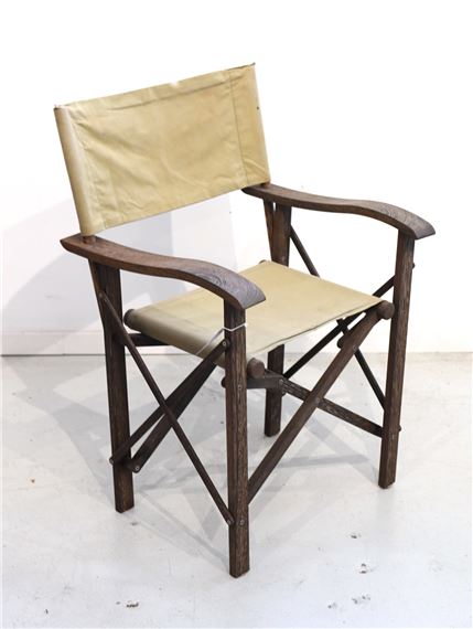 wenge wood and canvas by Christian Liaigre, Late 20th c