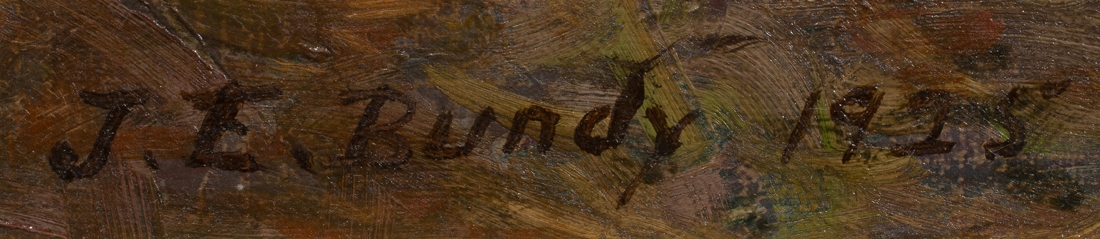 Artwork by John E. Bundy, The Autumn Woods, Made of oil on canvas