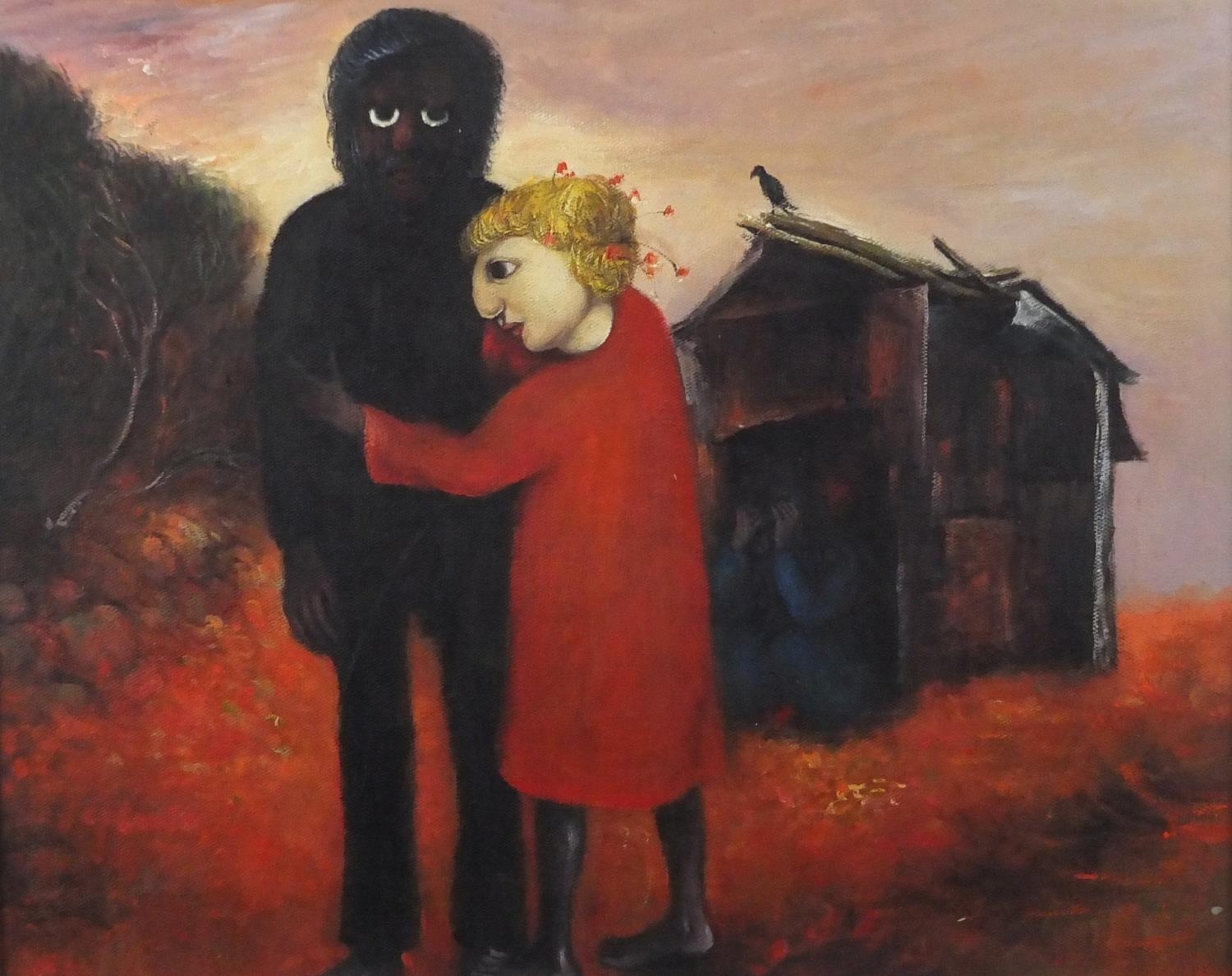 Australian School | Manner of Sidney Nolan - Surreal study of two ...