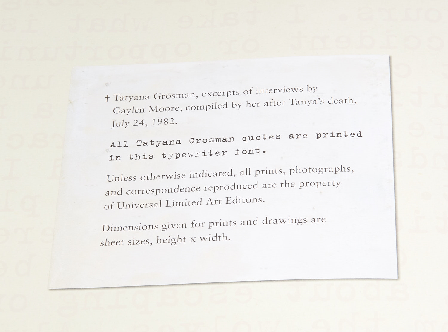 Artwork by Tatyana Grosman, Bay Shore