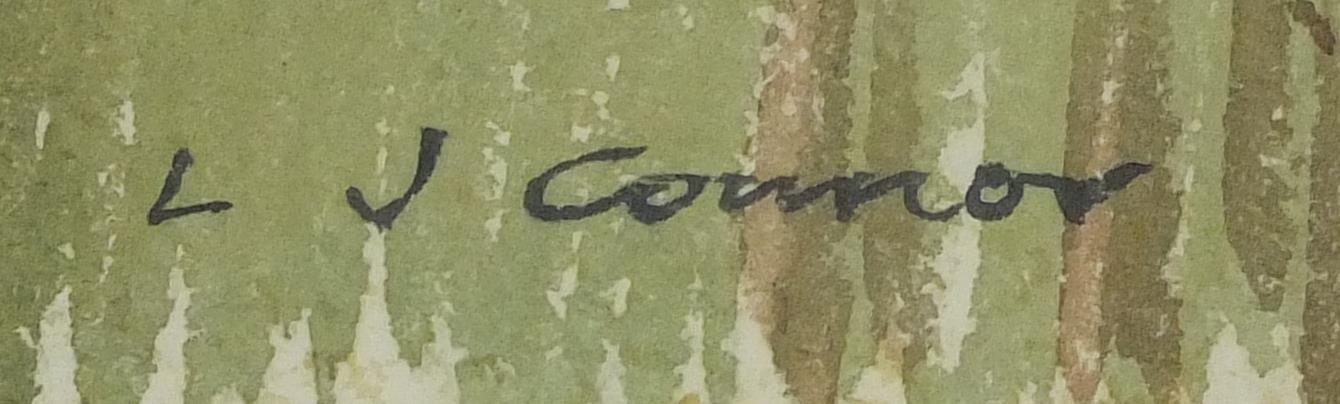 J Connor | L J Connor signed watercolour on paper | MutualArt