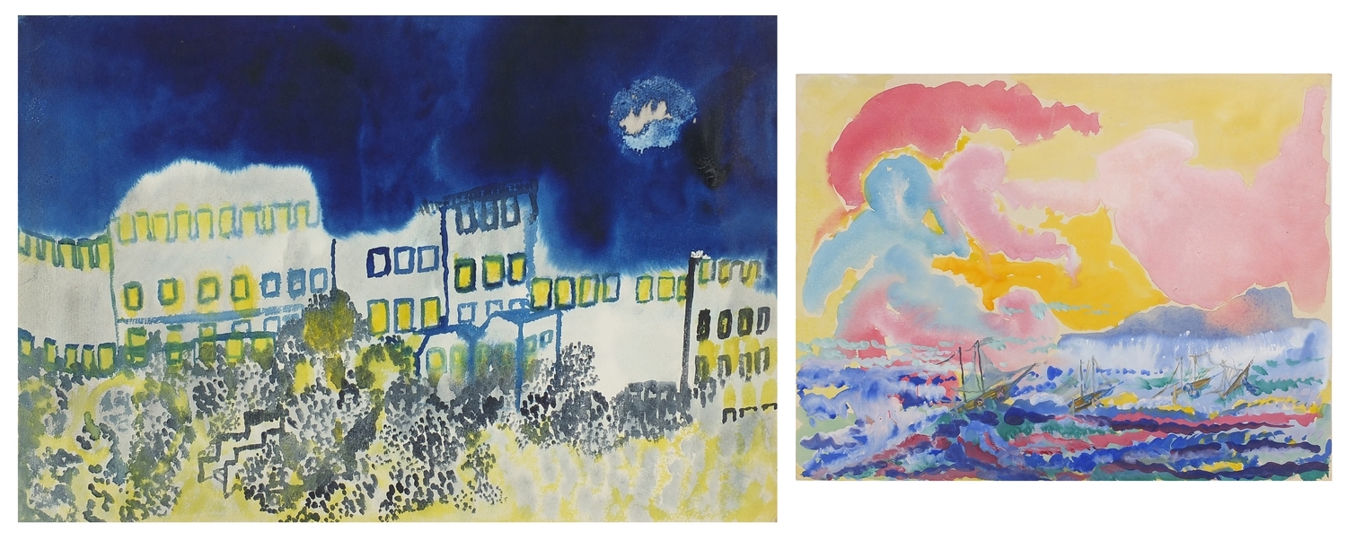 Grace Pailthorpe Grace Pailthorpe Two unframed watercolour onto