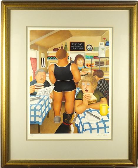 Beryl Cook | Beryl Cook - Figures in a café | MutualArt