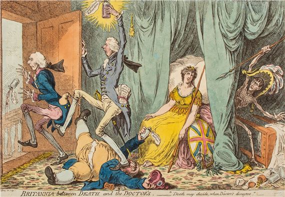 Gillray (James) - The Genius of France nursing her darling by James Gillray, 1804