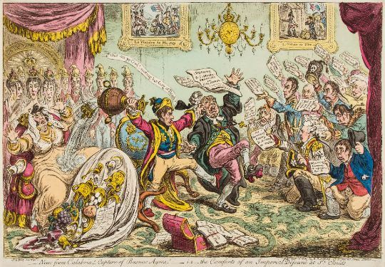 Gillray (James) - News from Calabria! Capture of Buenos Ayres by James Gillray, 1806